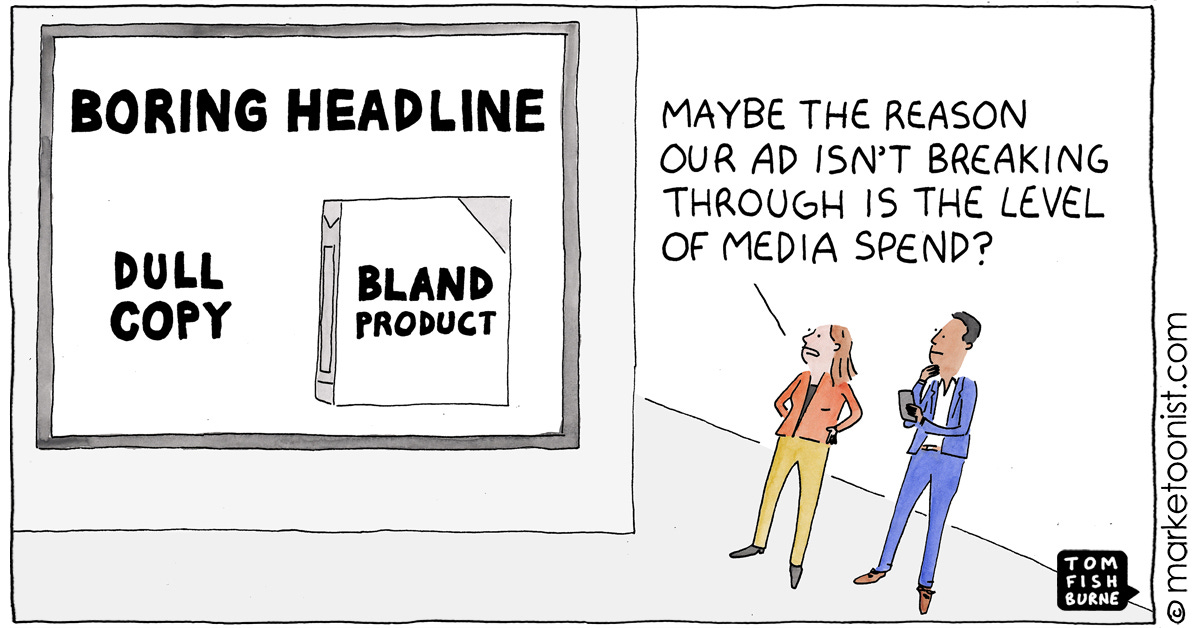 Break through the Clutter cartoon