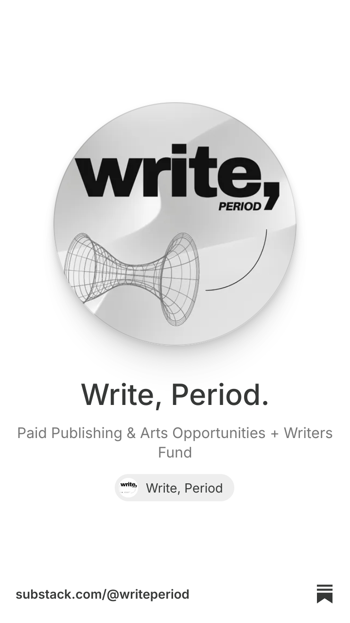 Write, Period. | Substack