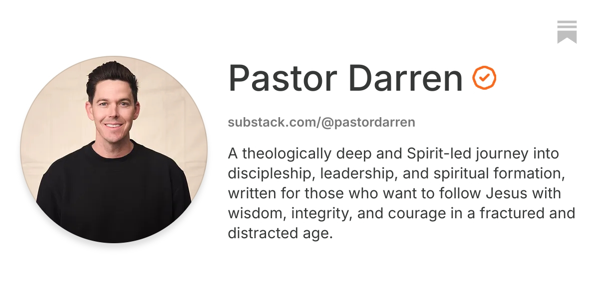 Pastor Darren | Substack