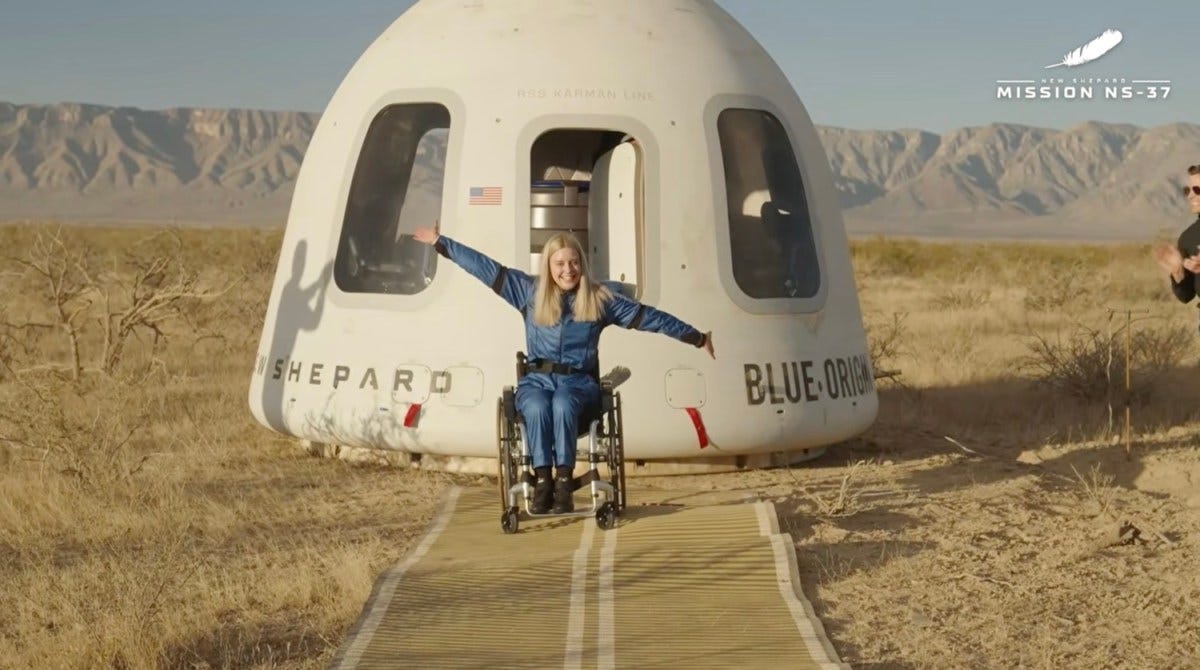 Blue Origin flies first wheelchair user to space - SpaceNews