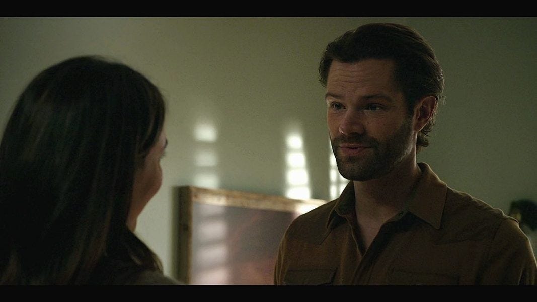 Cordell Walker looking and smiling at Geri 4.03. Cordell Walker looking and smiling at Geri 4.03.