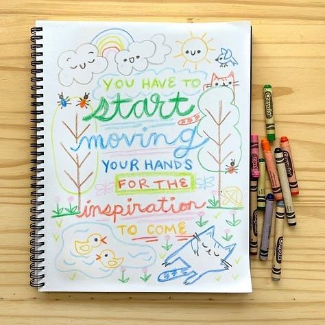 Inspiration comes from Creating, drawing and photo of Genna Blackburn
