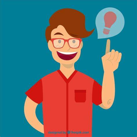 Free Vector | Man character with an idea