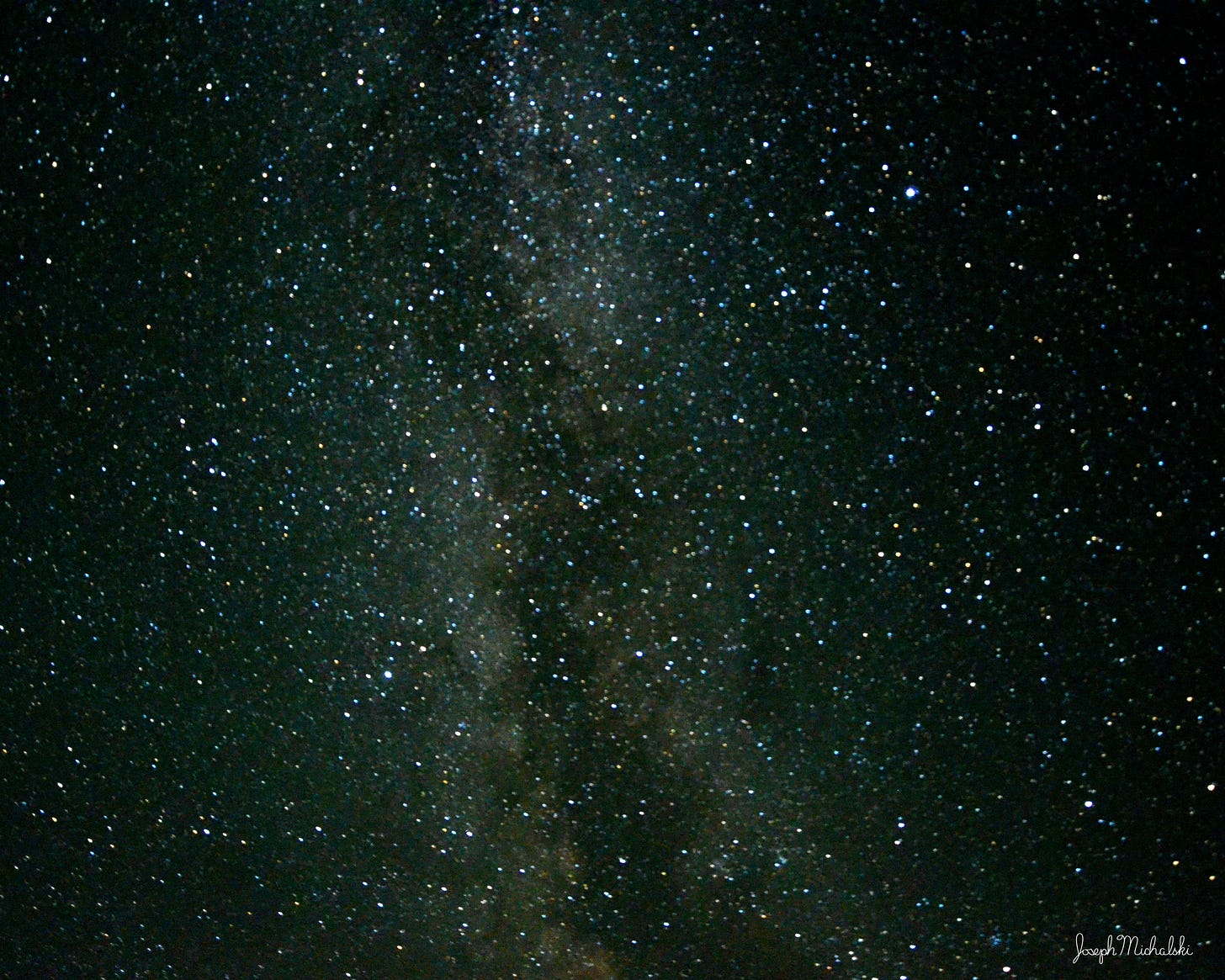 A long-exposure image shows the Milky Way galaxy. A long-exposure image shows the Milky Way galaxy.