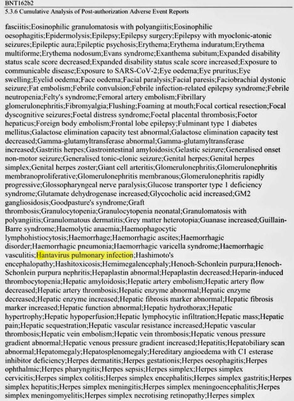 Una lista de efectos secundarios notificados después de la aprobación del medicamento, incluidas diversas enfermedades e infecciones.