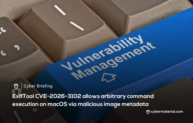 ExifTool CVE-2026-3102 RCE through Image Metadata