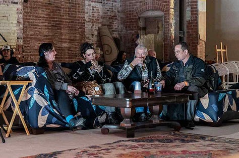 Partiers enjoying live performers on New Years Eve at The Lab