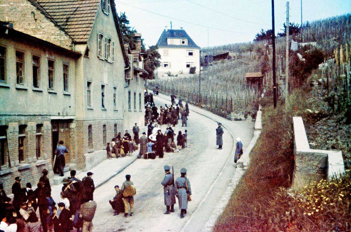 Sinti families are brutally rounded up by German police in Asperg, Germany, on May 22, 1940, marking the beginning of their deportation. Sinti families are brutally rounded up by German police in Asperg, Germany, on May 22, 1940, marking the beginning of their deportation.