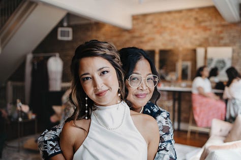 Collection of photos and faces from wedding