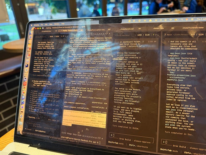 Engineer working across multiple tools and environments, reflecting a modern workflow built around AI, product thinking, and continuous iteration
