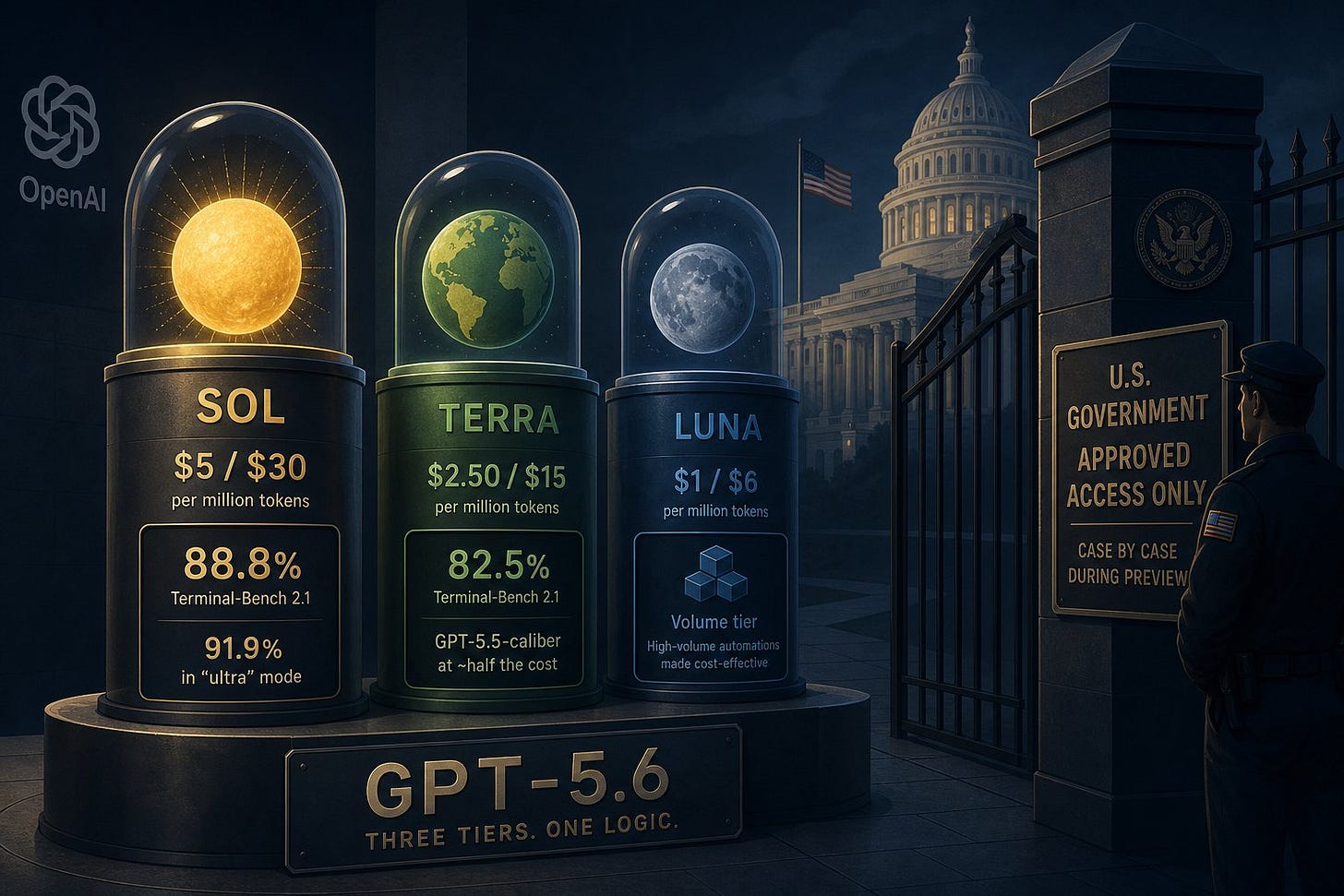 GPT-5.6 Launches in Three Tiers — Washington Decides Who Gets In First GPT-5.6 Launches in Three Tiers — Washington Decides Who Gets In First