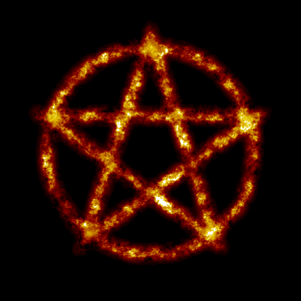 Burning pentagram | Free SVG