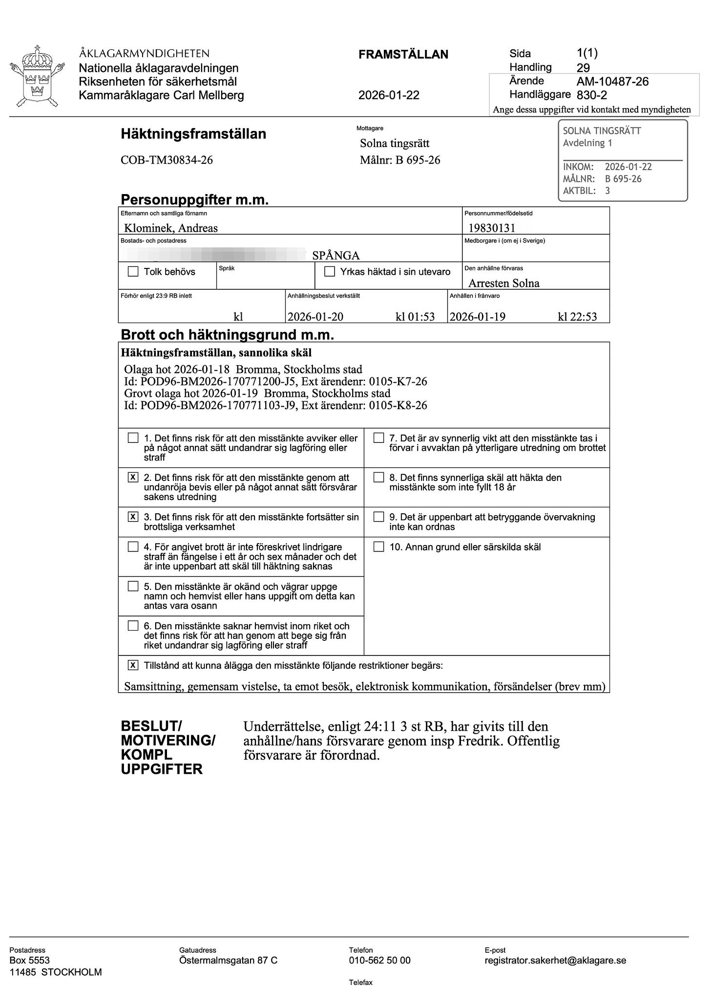 Andreas Klominek gripen