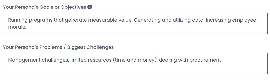 Persona Creation Persona Creation