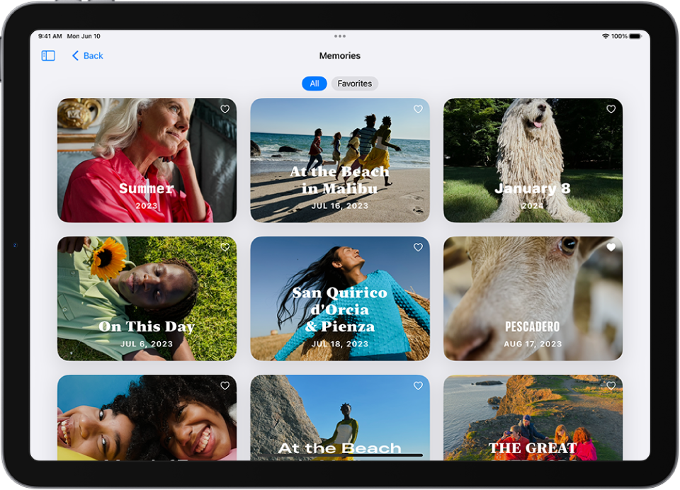 Watch memories in Photos on iPad - Apple Support