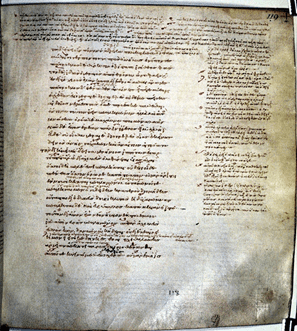 11th century manuscript of a Homeric epic