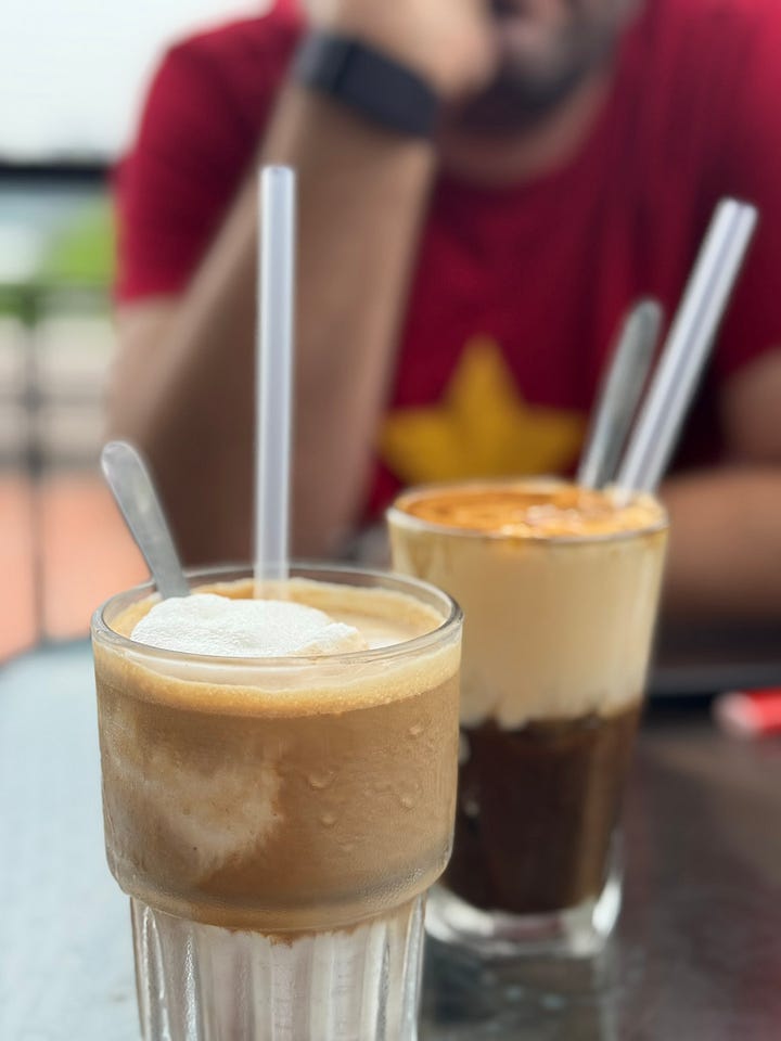 Egg coffee, coconut coffee in Hanoi