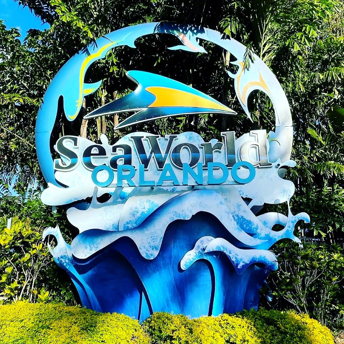 The SeaWorld Orlando entrance sign. Image: ThrillZing via Wikimedia Commons The SeaWorld Orlando entrance sign. Image: ThrillZing via Wikimedia Commons