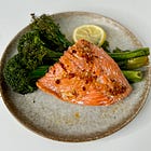 Spicy sheet pan salmon & broccolini