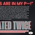 “(HIS) FINGERS ARE IN MY (P——)!!”