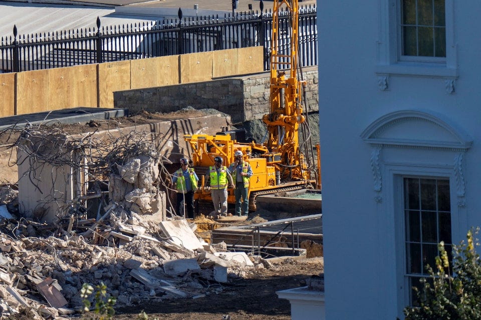 Photos show entire White House East Wing demolished - October 24, 2025 |  Reuters