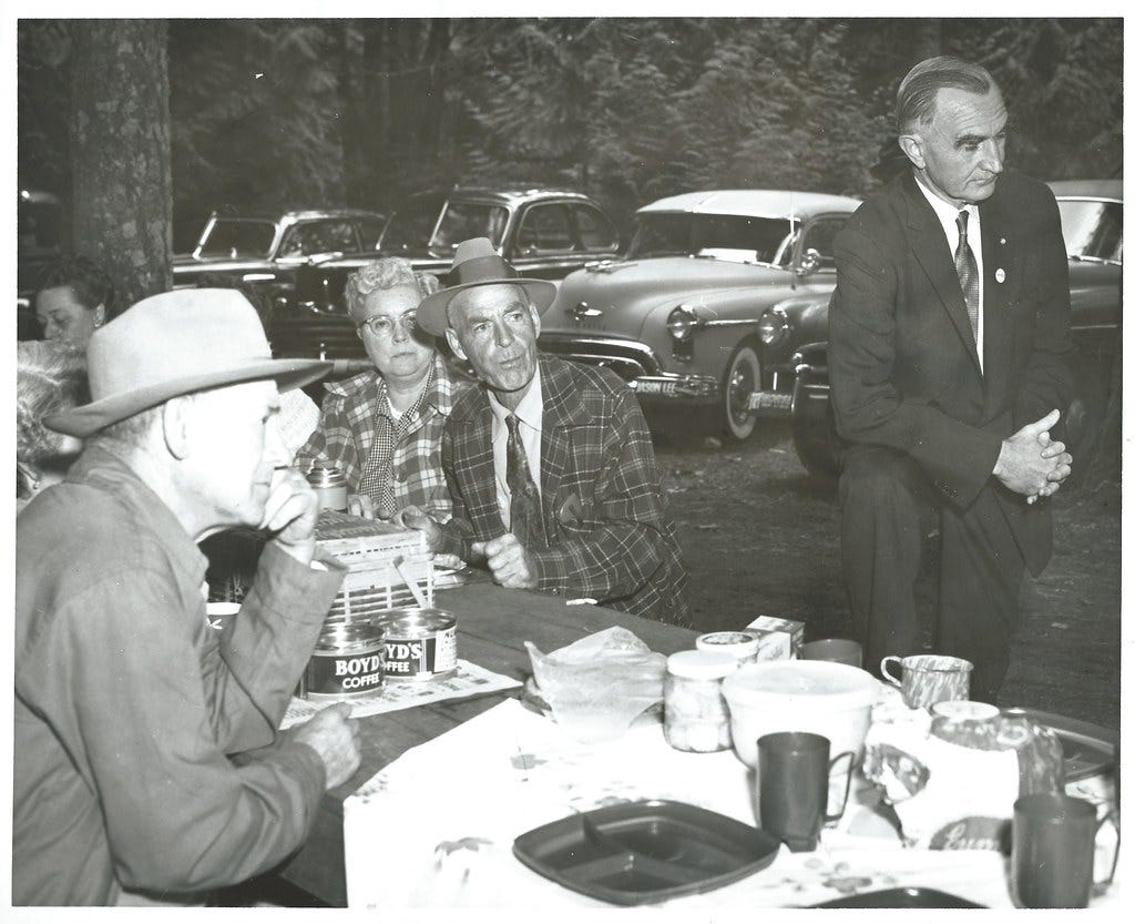Sen Wayne Morse at picnic Sen Wayne Morse at picnic