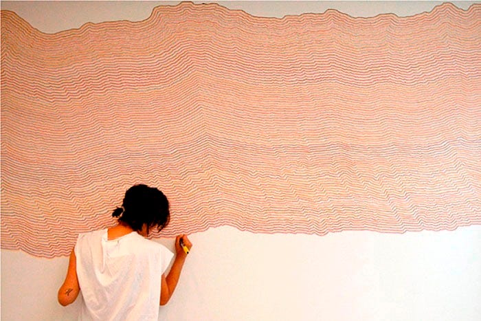 LeWitt's Wall Drawing #797: Conceptual + Practical = Wonderful - Improvised  Life