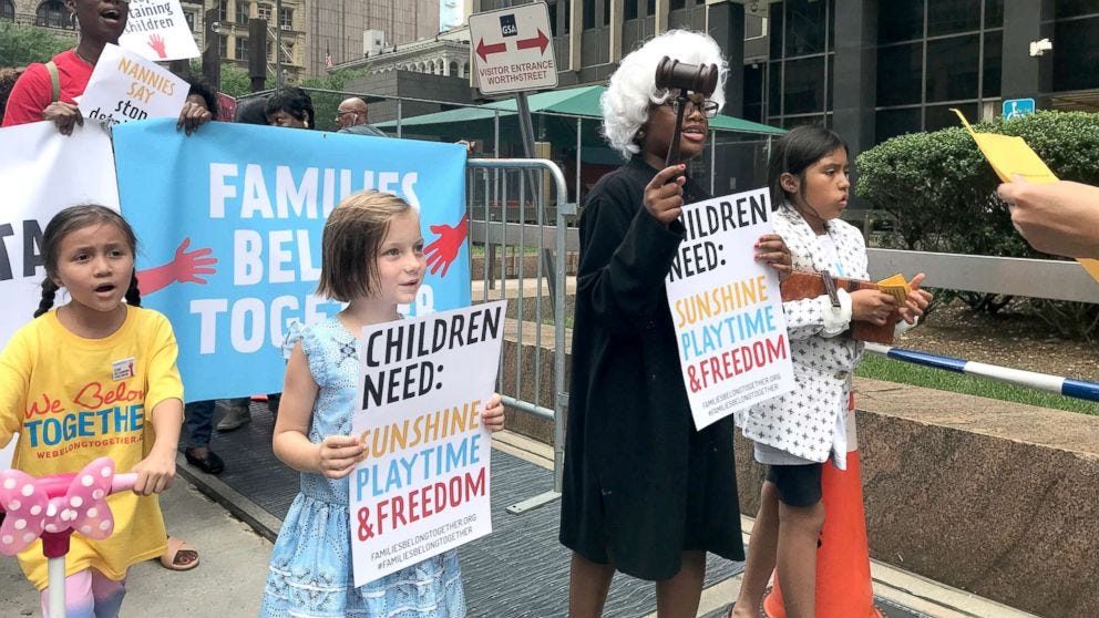Nannies, children protest family separation and detention outside ICE offices - ABC News Nannies, children protest family separation and detention outside ICE offices - ABC News