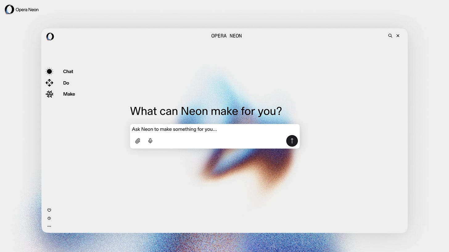 Opera announces Opera Neon, the first AI agentic browser ... Opera announces Opera Neon, the first AI agentic browser ...