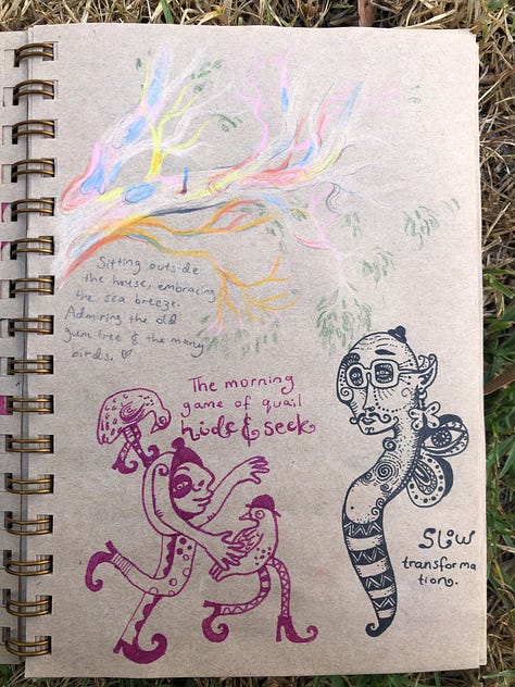Travel journal pages