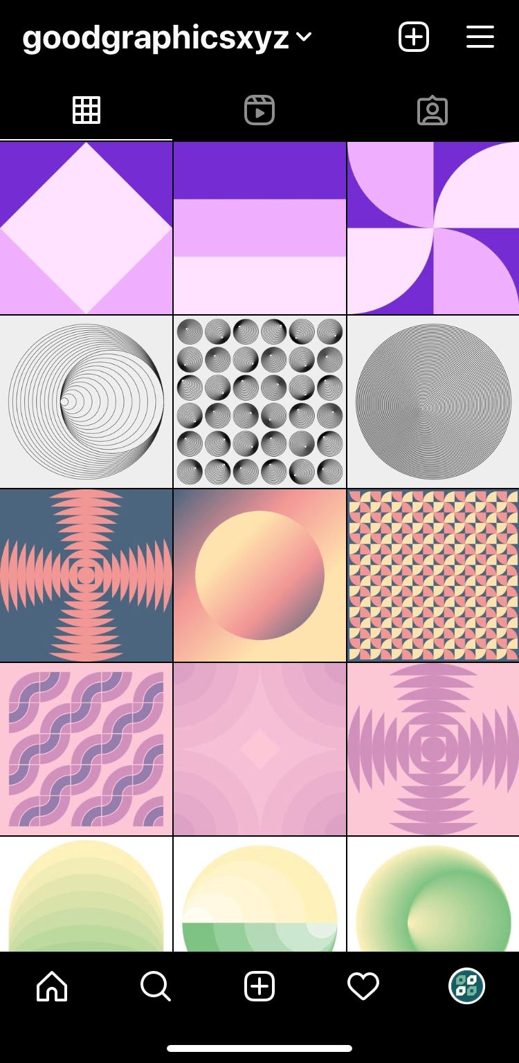 Instagram grid example