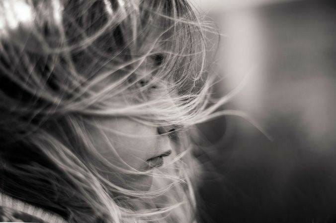 May be a black-and-white image of child