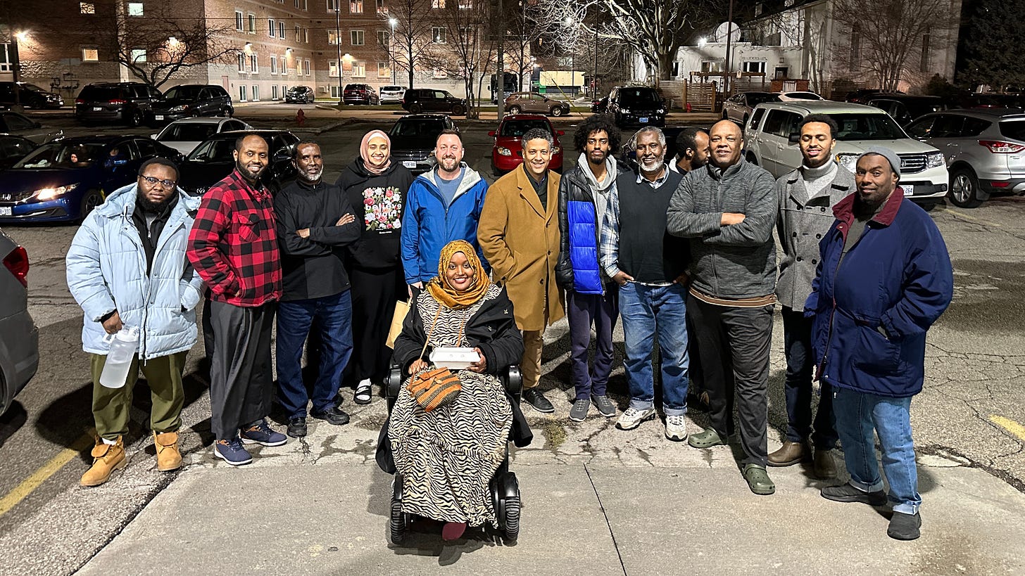 Ward 2 HWDSB Trustee Sabreina Dahab, Ward 2 City Councillor Cameron Kroetsch, MP Matthew Green, and MPP Sarah Jama gathered with residents celebrating Ramadan at the downtown mosque Ward 2 HWDSB Trustee Sabreina Dahab, Ward 2 City Councillor Cameron Kroetsch, MP Matthew Green, and MPP Sarah Jama gathered with residents celebrating Ramadan at the downtown mosque