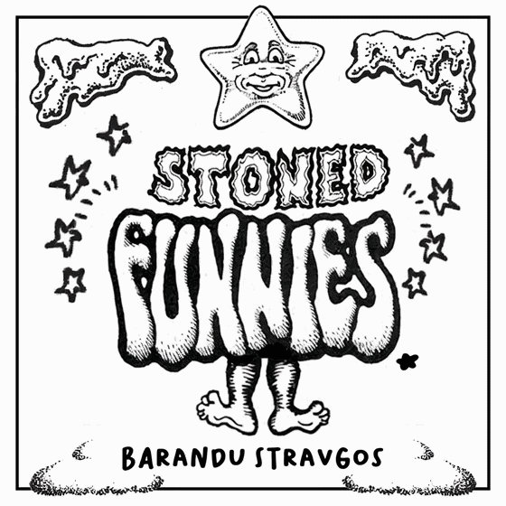 alt="Stoned Funnies psychedelic underground comic title with star character and hand drawn lettering"