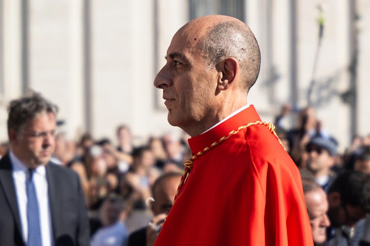 Cardinal Víctor Manuel Fernández attends the consistory for the creation of 21 new cardinals in St. Peter’s Square on Oct. 2, 2023. © Mazur/cbcew.org.uk.