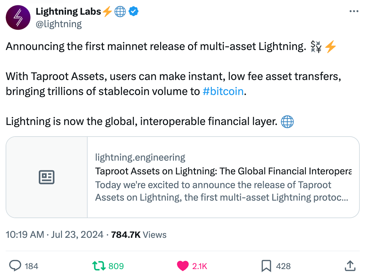 Money at the Speed of Lightning: The Global, Interoperable Layer 2 💸⚡