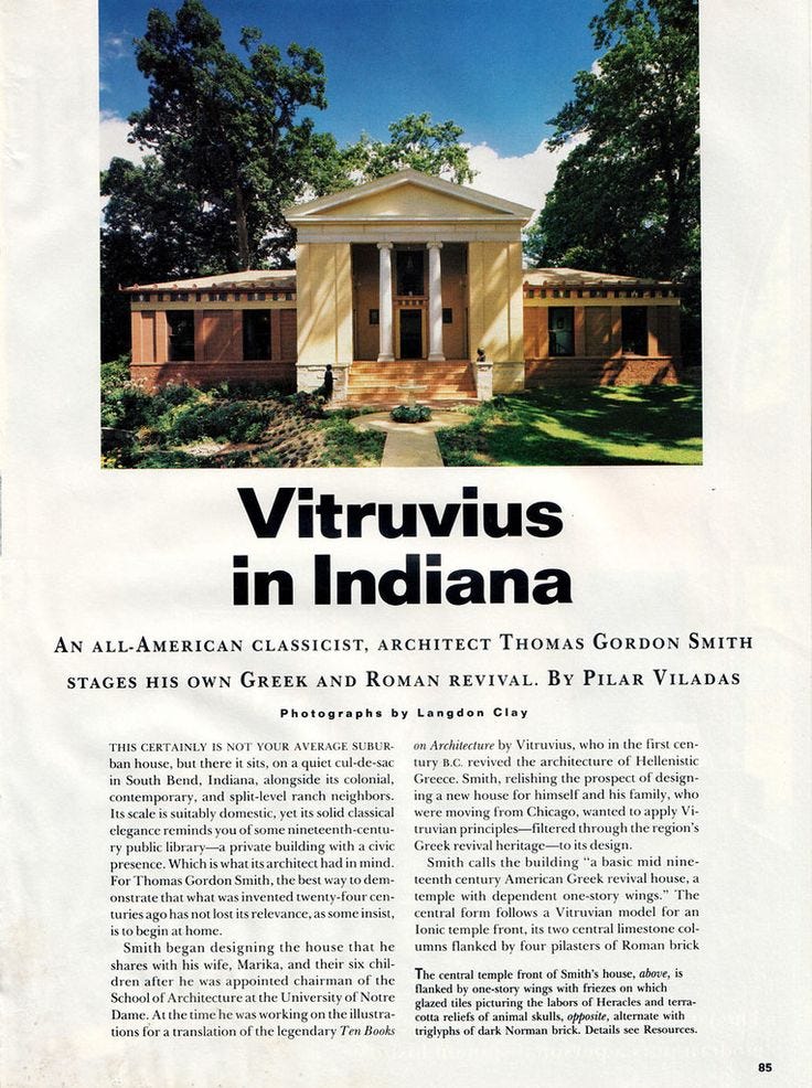 Vitruvius in India. An all-American classicist, architect Thomas  Gordon-Smith stages his own Greek and Roman revival.