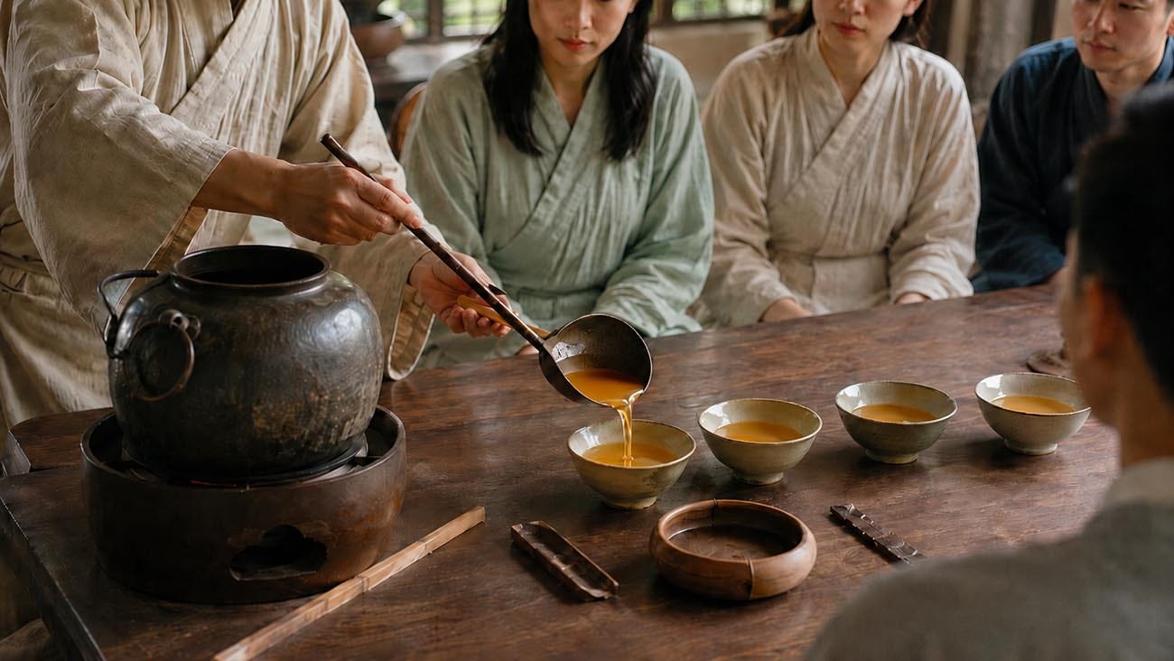 A Bowl Reveals Human Kindness: A Poetic Recreation of the Tang Dynasty's Tea-Making Method