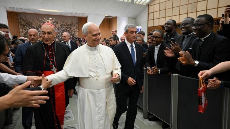 Pope Leo XIV meets with the priests of the Diocese of Rome