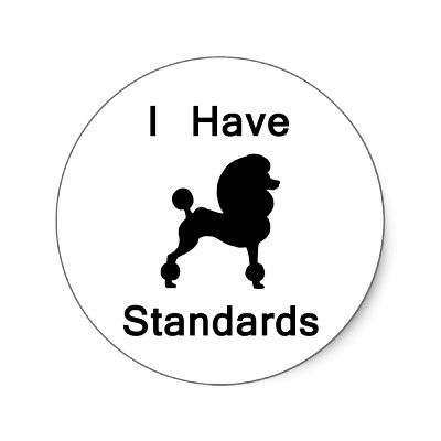 I Have Standards (Poodle) Classic Round Sticker | Zazzle.com | Standard ...