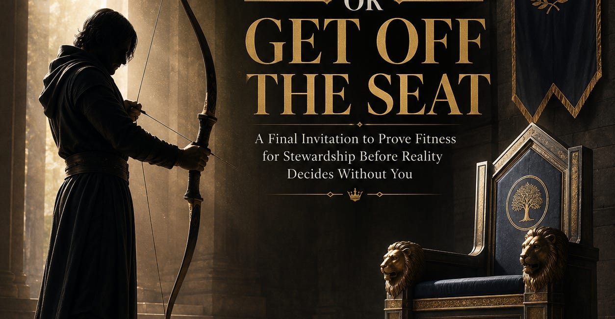 STRING THE BOW OR GET OFF THE SEAT