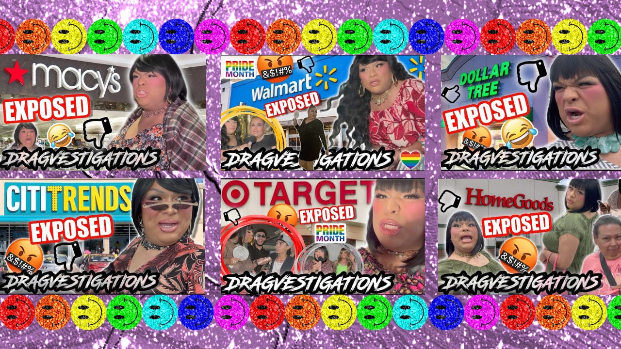 Lushious Massacr Dragvestigation screencaps and glitter