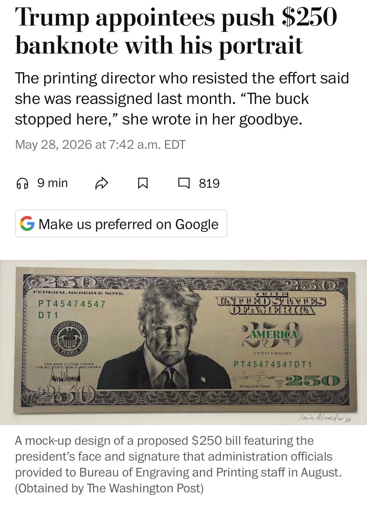 250 de trump