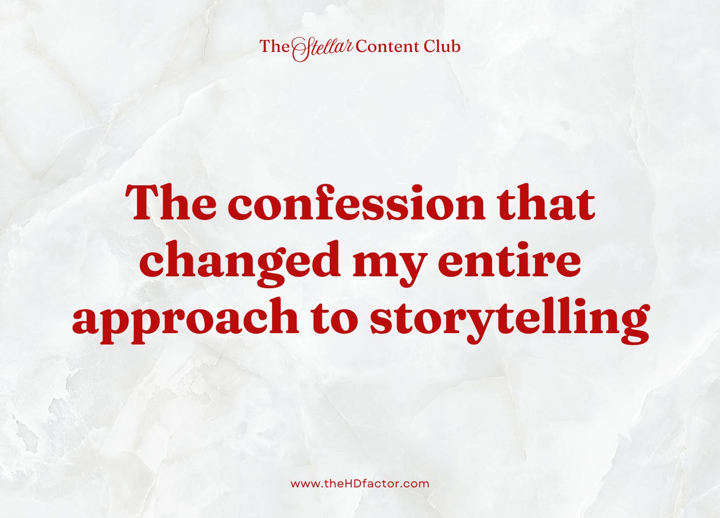 The confession that changed my entire approach to storytelling