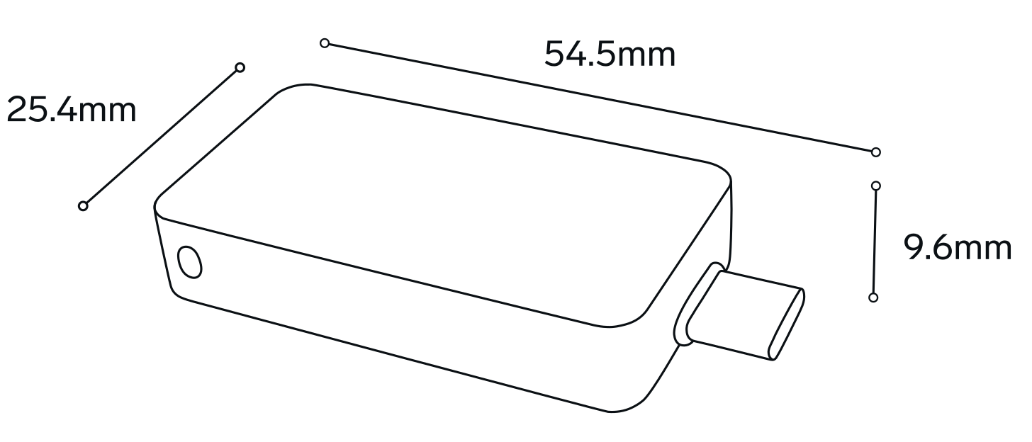 BitBox02 measurements drawing