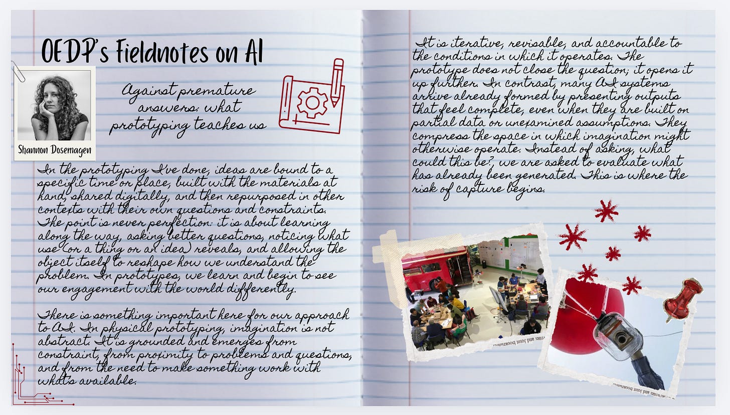 Excerpt from Shannon's blog in handwritten notebook form