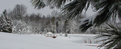 Seasonal photos of our private Lac du Nibiinaabe (Chippewa Meaning) "Lake of the Mermaids"
