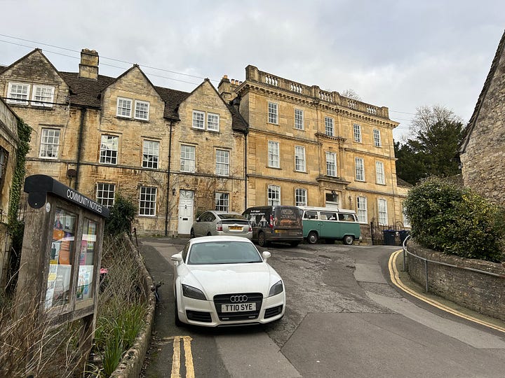 Photo on the left, Druce's Hill House, Church Street, Bradford on Avon and in photo 2 a side look at the attached properties. Images: Roland's Travels