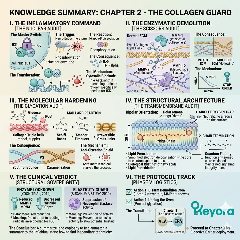 Astaxanthin Transmembrane Anchor spans the 30 Angstrom bilayer to arrest the Neuro-Endocrine Storm and secure absolute Dermal Sovereignty. Astaxanthin Transmembrane Anchor spans the 30 Angstrom bilayer to arrest the Neuro-Endocrine Storm and secure absolute Dermal Sovereignty.