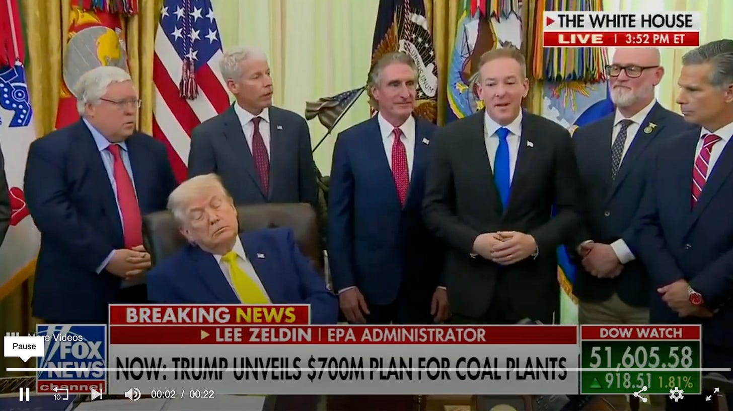 Trump sleeping on the job 